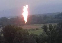 Hatalmas lángoszlop Dunakeszin