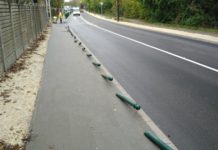 Letarolták a Pálya utca oszlopait