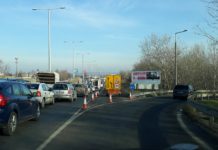 Ma még hatalmas dugó volt az M3-as kivezető szakászan