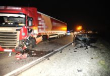 Kamion és autó ütközött az M2-esen