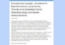 Elkészült a Dunakeszi iskolai jövőjéről szóló kérdőív