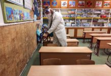 A járvány miatt fertőtlenítették a Kőrösi iskolát