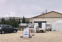 Covid-tesztállomás Dunakeszin