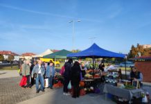 Csípős, de napsütéses lakótelepi piacozás