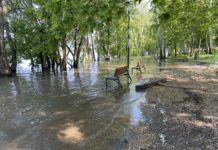 Így fest a dunakeszi Duna-part az árvíz tetőzésekor