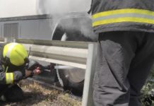 Kiégett egy busz kereke az M2-esen