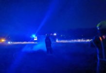 Avartűz a dunakeszi repülőtér mellett