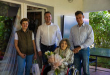 Páva Józsefné Marika nénit köszöntötték 90. születésnapja alkalmából