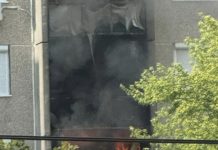 Kigyulladt egy lakótelepi lakás erkélye