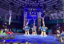 A VSD Cheerleaders All Star csapata a Fővárosi Nagycirkusz színpadán bűvölte el a közönséget