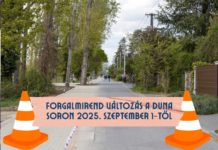 Változik a forgalmi rend a Duna soron